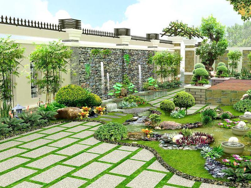 Thiết kế sân vườn theo phong thủy
